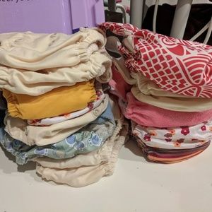 Set of 20 Cloth Diaper Covers + Inserts - LIKE NEW